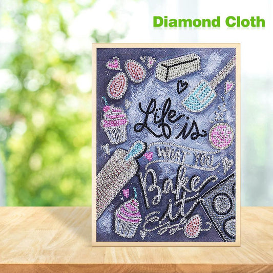 English - Special Shaped Drill Diamond Painting 30*25CM