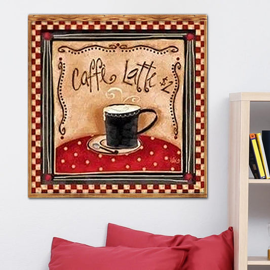 Coffee - Full Round Drill Diamond Painting 30*30CM