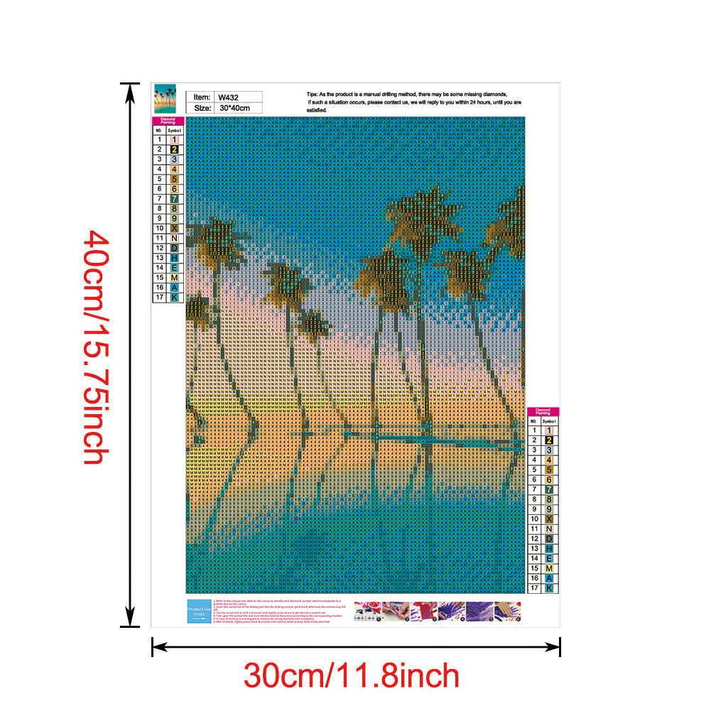 Sea View - Full Round Drill Diamond Painting 30*40CM