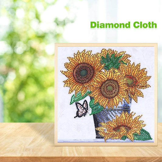 Sunflower - Special Shaped Drill Diamond Painting 25*25CM