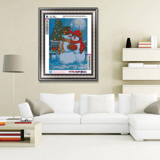 Snowman - Full Round Drill Diamond Painting 30*40CM