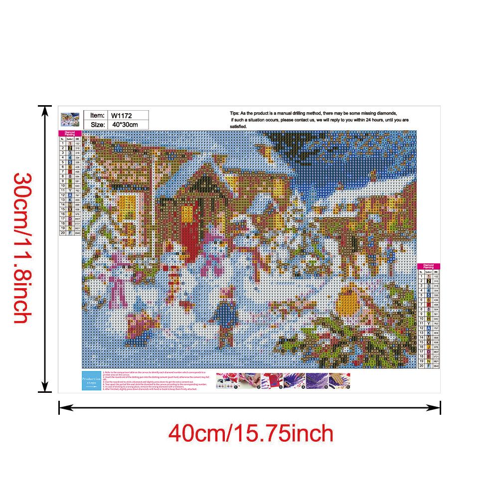 Snowman - Full Round Drill Diamond Painting 40*30CM