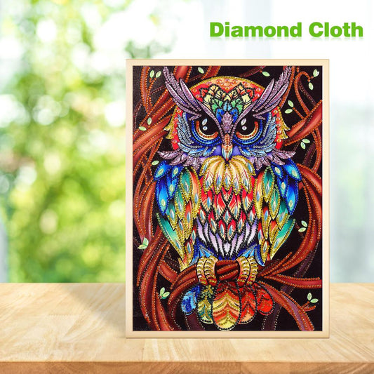 Owl - Special Shaped Drill Diamond Painting 30X40CM