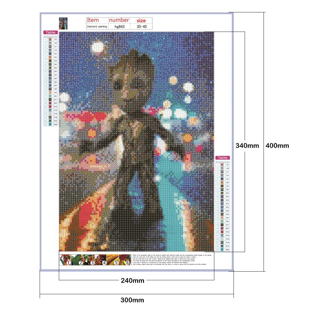 Groot - Full Round Drill Diamond Painting 30*40CM