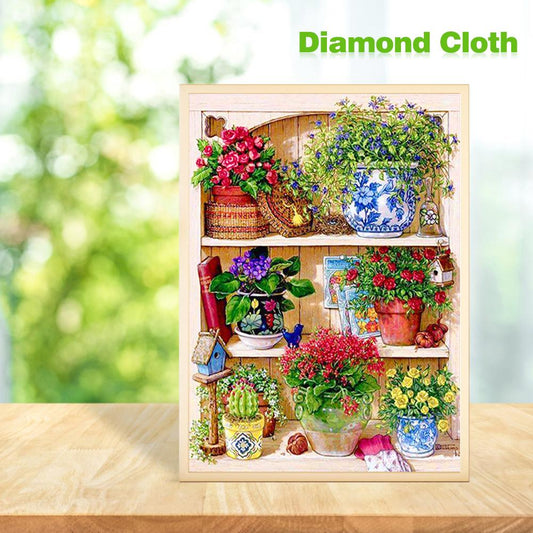 Potted Plant - Full Round Drill Diamond Painting 30*40CM