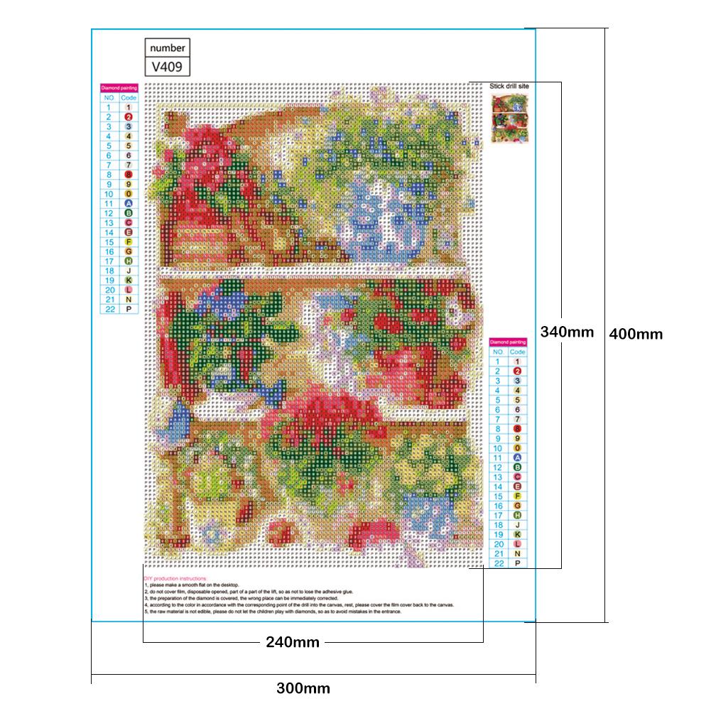 Potted Plant - Full Round Drill Diamond Painting 30*40CM