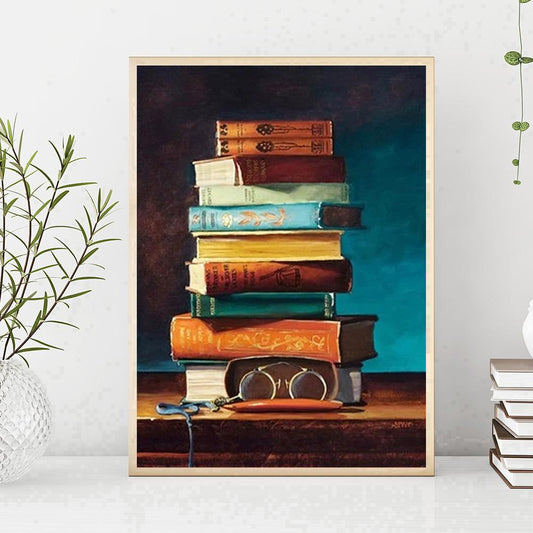 Bookshelf - Full Round Drill Diamond Painting 30X40CM