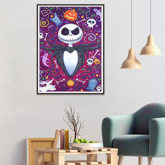 Skull - Special Shaped Drill Diamond Painting 30*40CM