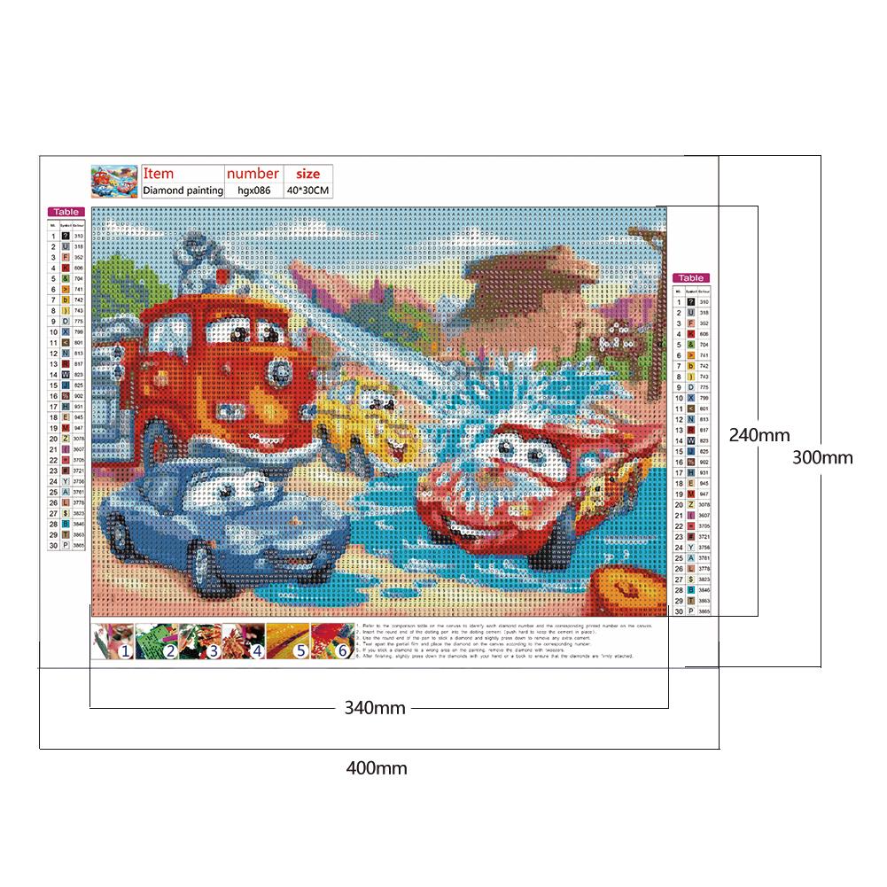 Cars - Full Round Drill Diamond Painting 40*30CM