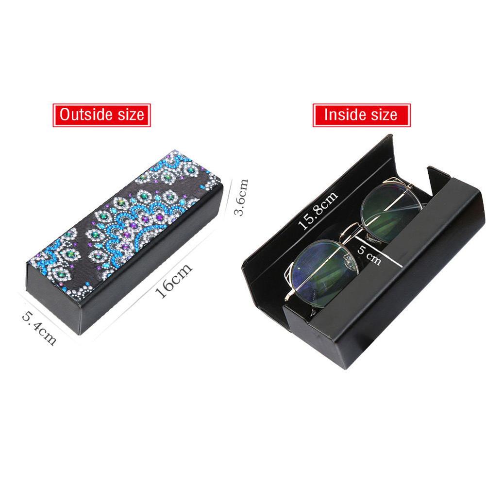 DIY Diamond Painting Eye Glasses Case Travel Leather Sunglasses Storage Box