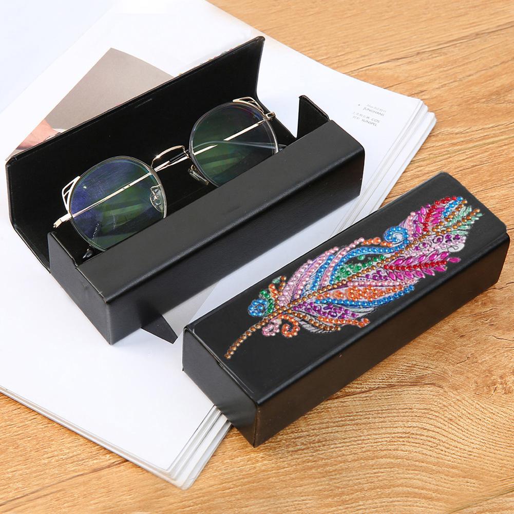DIY Diamond Painting Leather Sunglasses Storage Box Portable Glasses Case