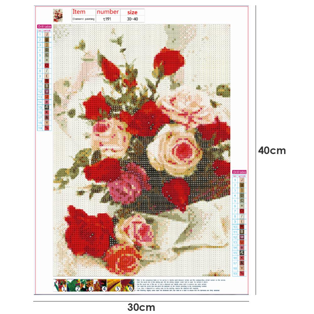 Flower - Full Round Drill Diamond Painting 30*40CM