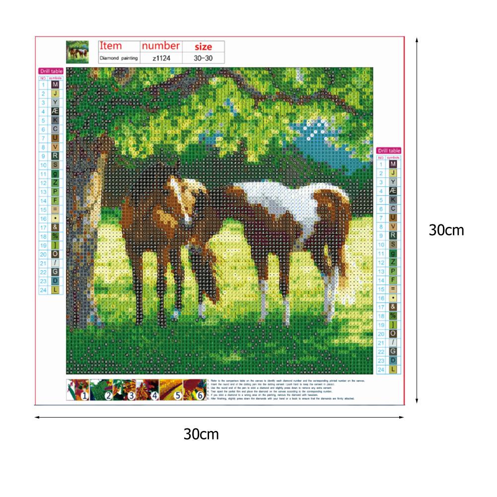 Horse - Full Round Drill Diamond Painting 30*30CM