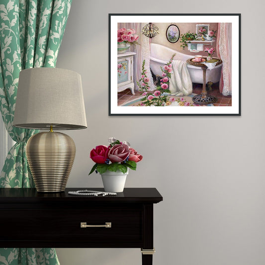 Bathtub - Full Round Drill Diamond Painting 30*40CM