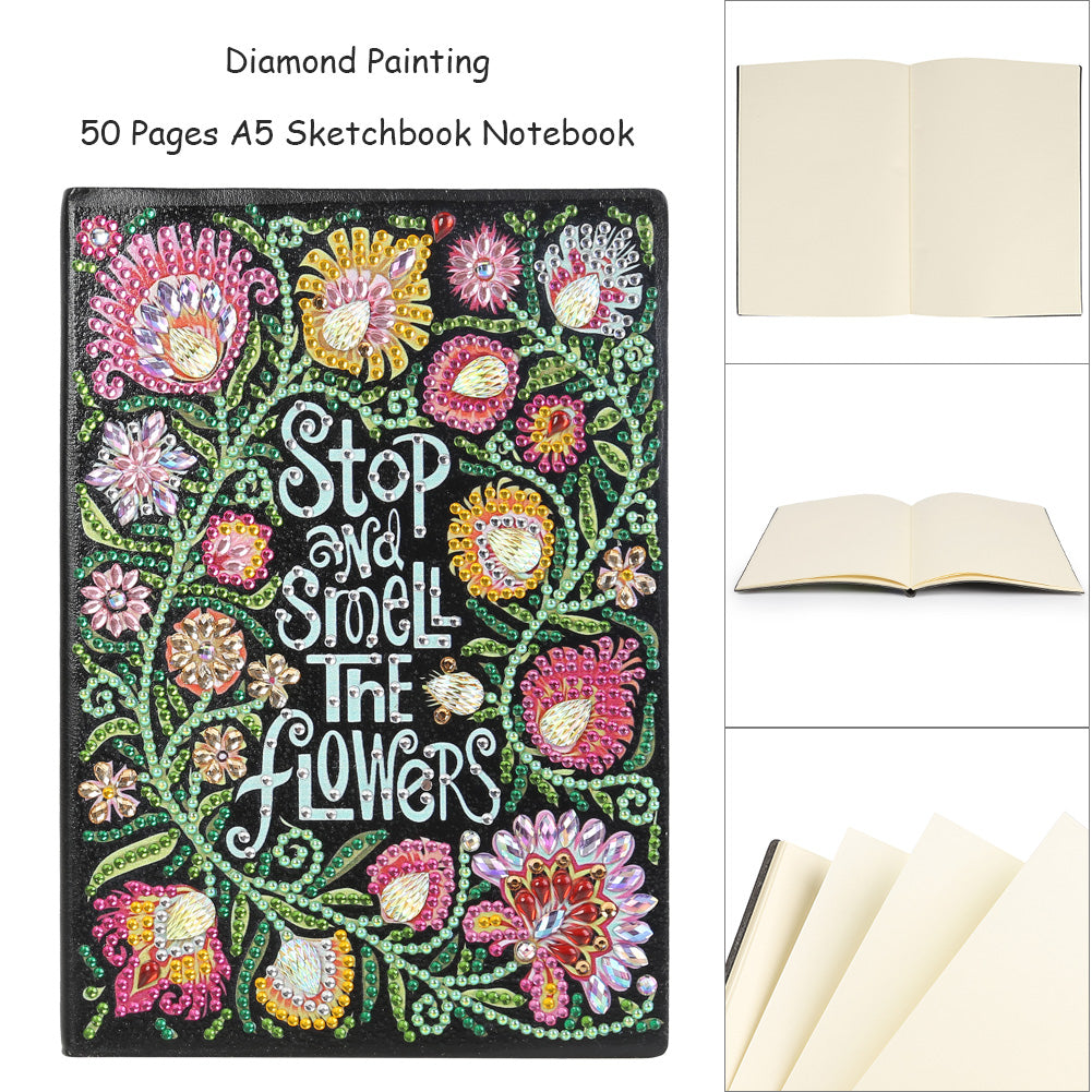 DIY Special Shaped Diamond Painting Gorgeous Swan 50 Pages A5 Notebook