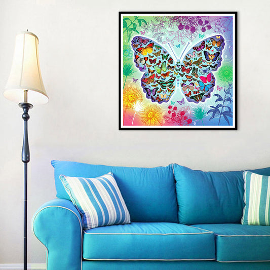 Butterfly - Full Round Drill Diamond Painting 30*30CM