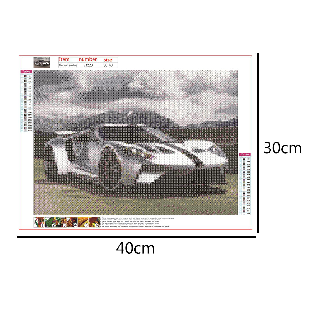 Car - Full Round Drill Diamond Painting 40*30CM