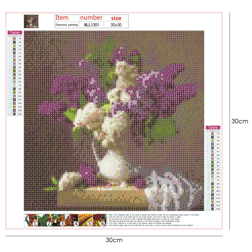 Flower Bouquet - Full Round Drill Diamond Painting 30*30CM