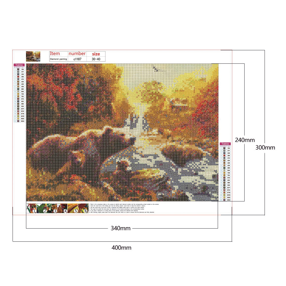 Animal - Full Round Drill Diamond Painting 40*30CM