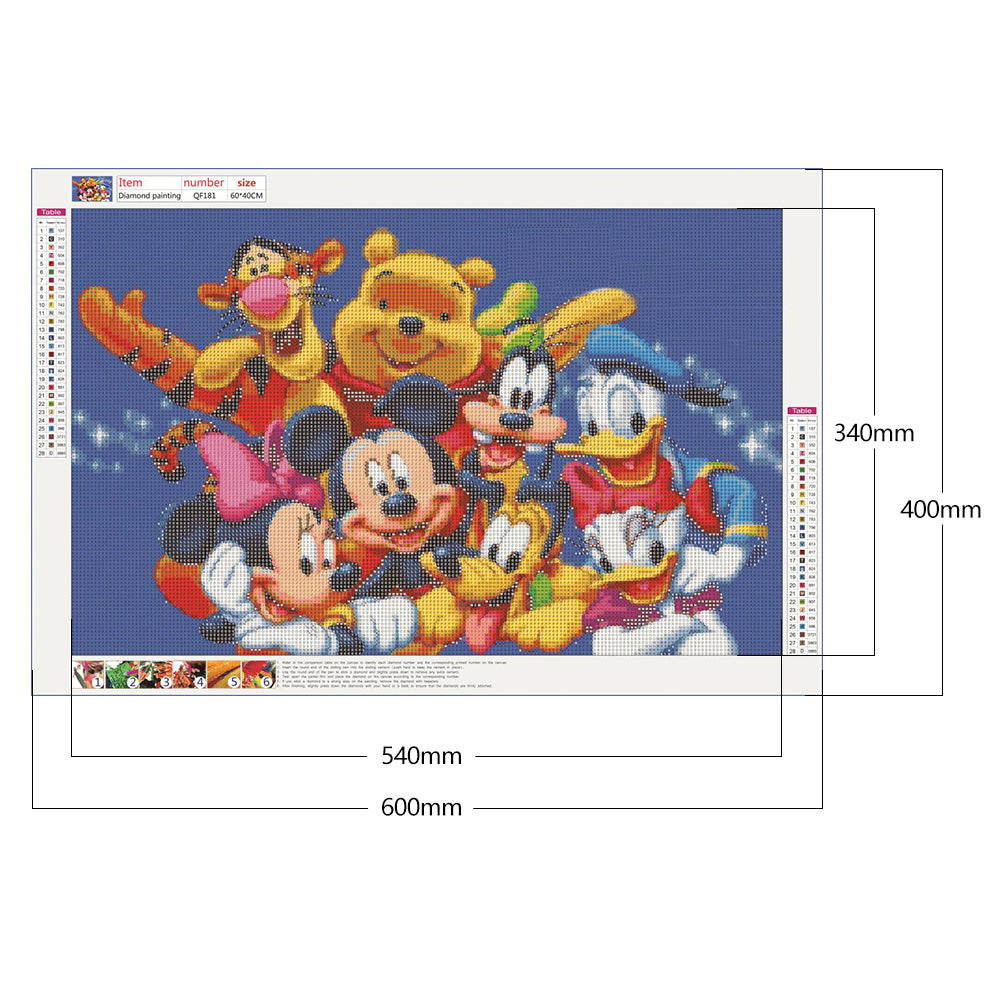 Cartoon Characters - Full Round Drill Diamond Painting 60*40CM