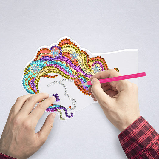 DIY Diamond Painting LED Light Horse Embroidery Night Lamp Needlework Decor