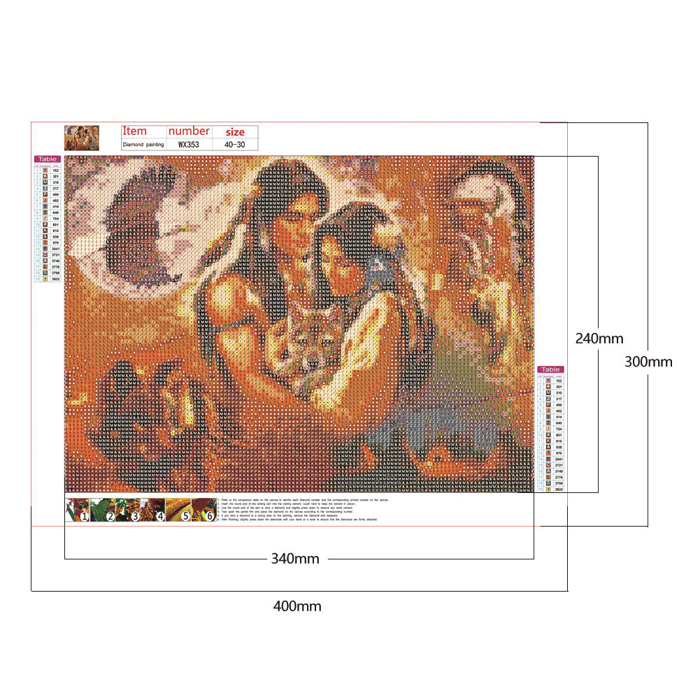 Era Lovers - Full Round Drill Diamond Painting 40*30CM