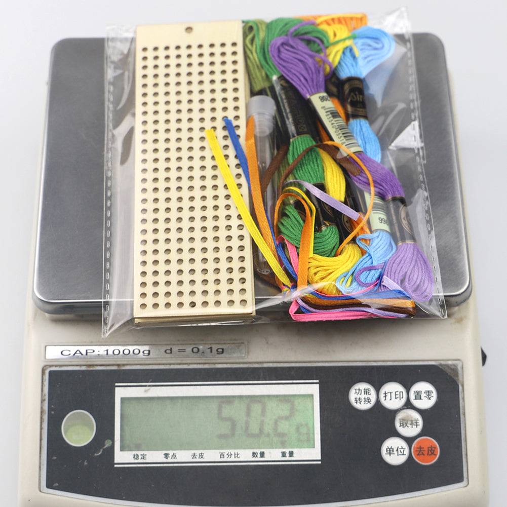 6pcs Wooden Blank Bookmark Slices Rectangle DIY Embroidery Hanging Pendant