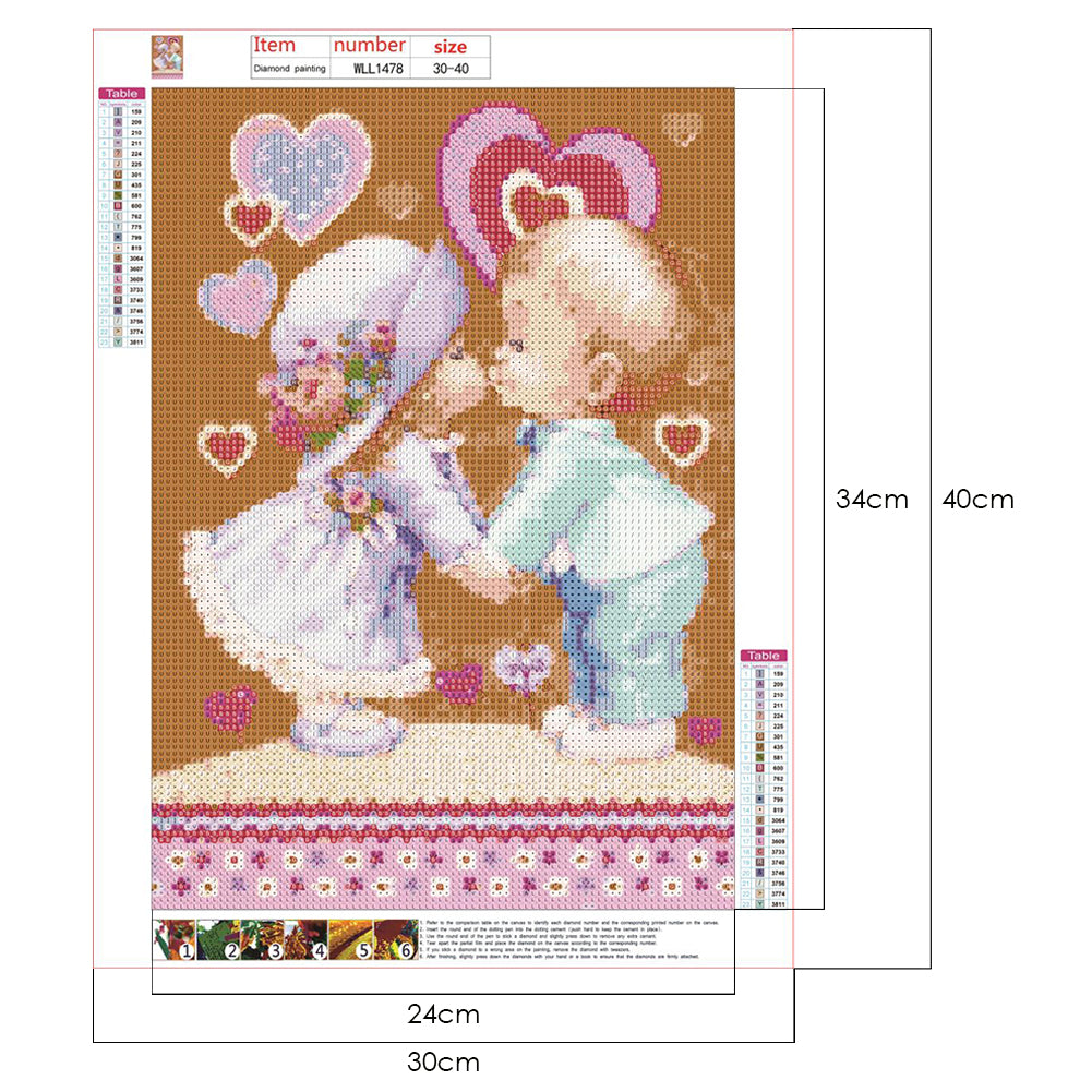 Baby Kids - Full Round Drill Diamond Painting 30*40CM