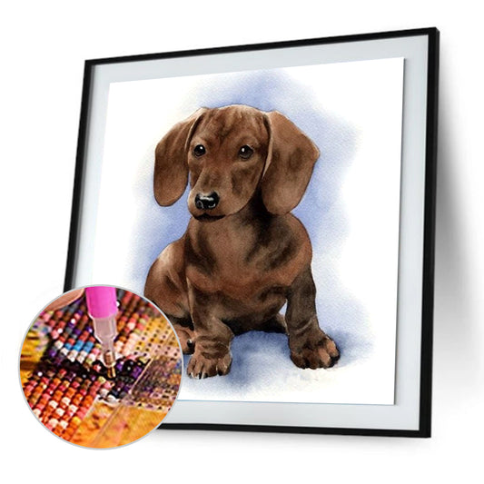 Logy Dog - Full Round Drill Diamond Painting 30*30CM