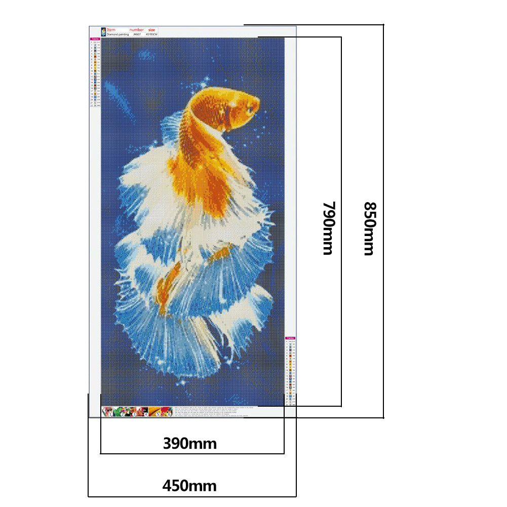 Fish - Full Round Drill Diamond Painting 45*85CM