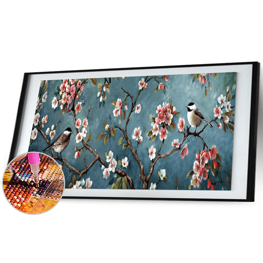 Branch Bird - Full Round Drill Diamond Painting 80*30CM