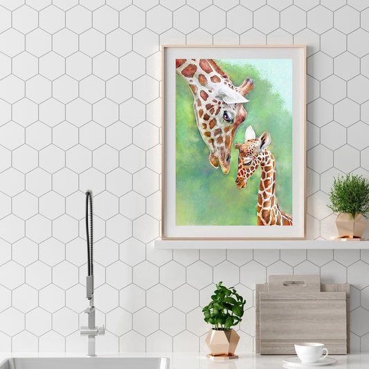 Giraffe Animal - Full Round Drill Diamond Painting 30*40CM