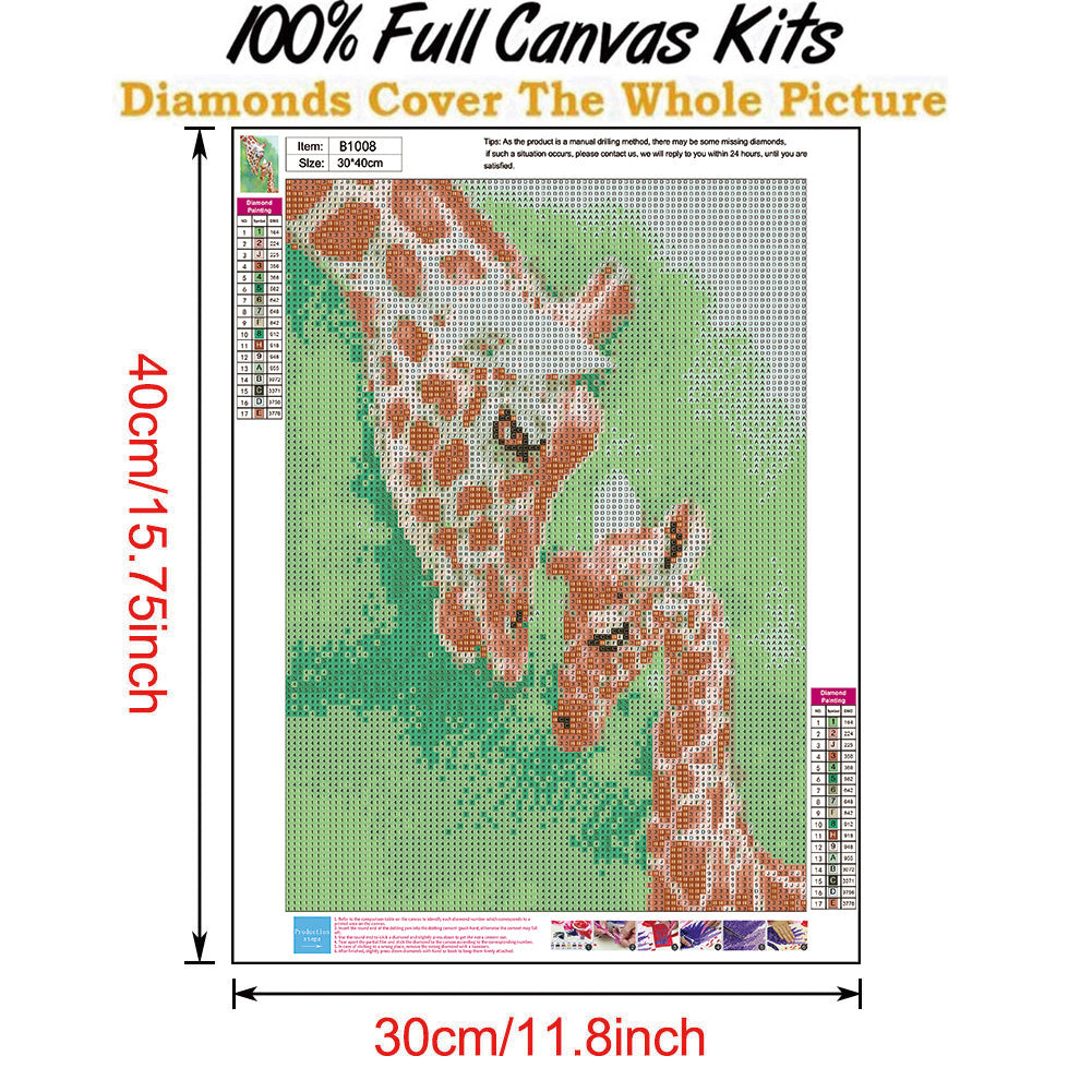 Giraffe Animal - Full Round Drill Diamond Painting 30*40CM