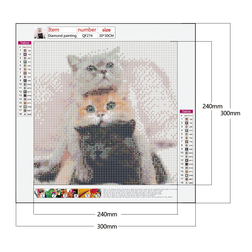 Lovely Cat - Full Round Drill Diamond Painting 30*30CM