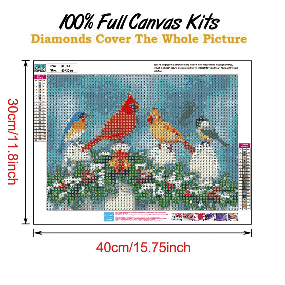 Bird - Full Round Drill Diamond Painting 40*30CM