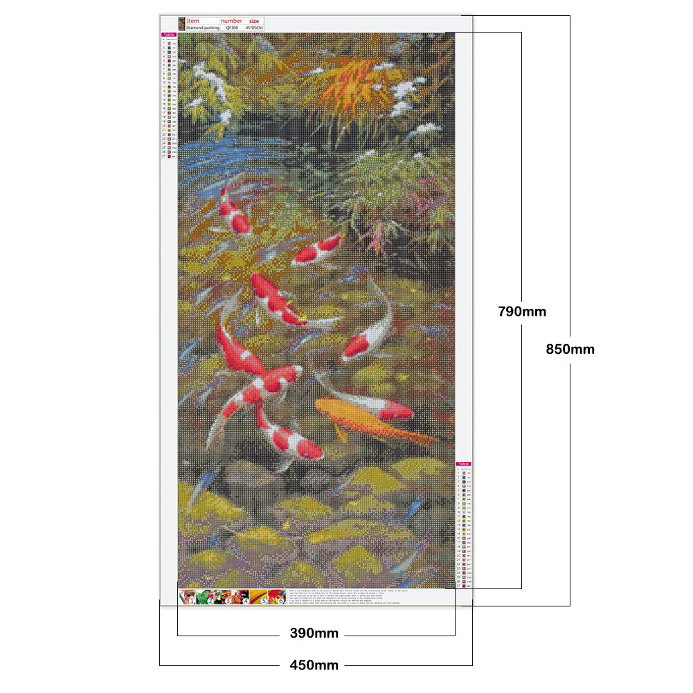 Lucky Fish - Full Round Drill Diamond Painting 45*85CM