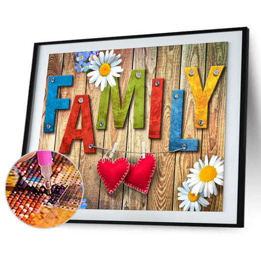 Family - Full Round Drill Diamond Painting 40*30CM