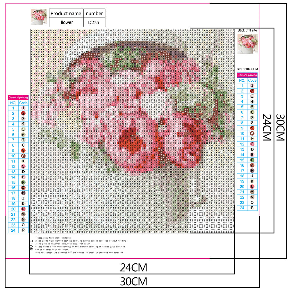Flower - Full Round Drill Diamond Painting 30*30CM