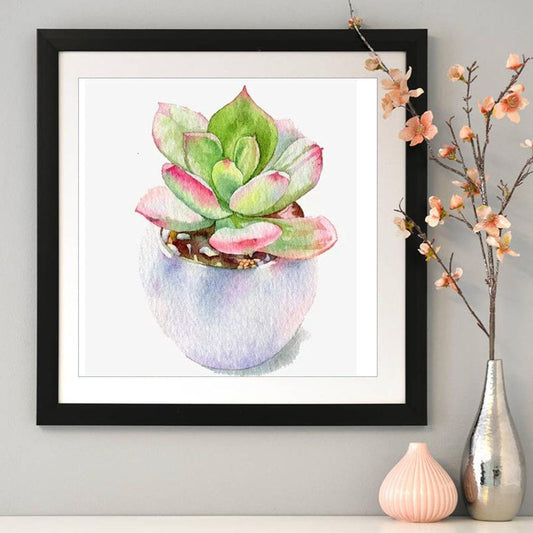 Succulent Plant - Full Round Drill Diamond Painting 30*30CM