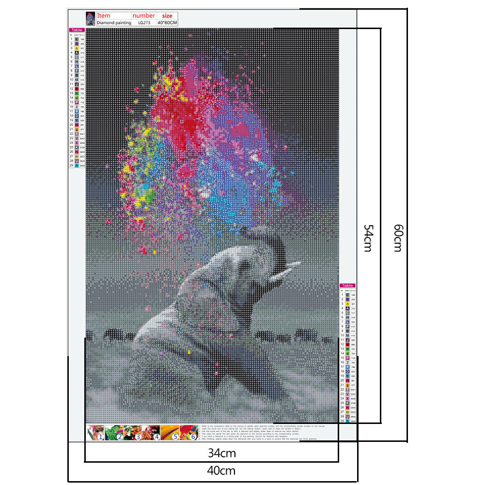 Elephant - Full Round Drill Diamond Painting 40*60CM