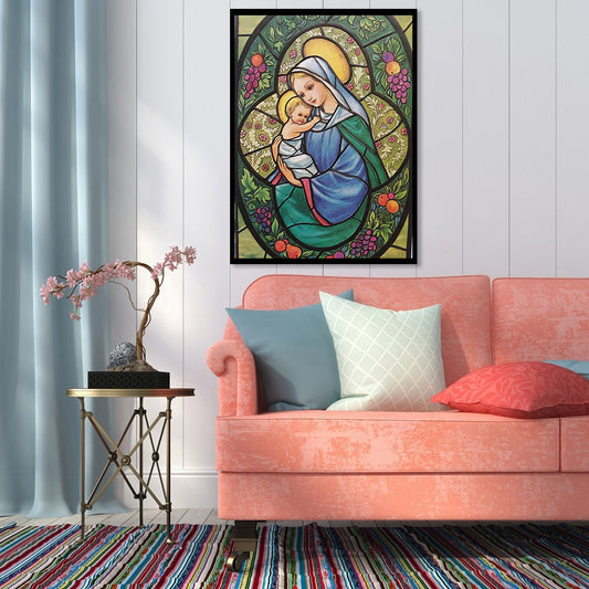 Mother Child - Full Round Drill Diamond Painting 30*40CM