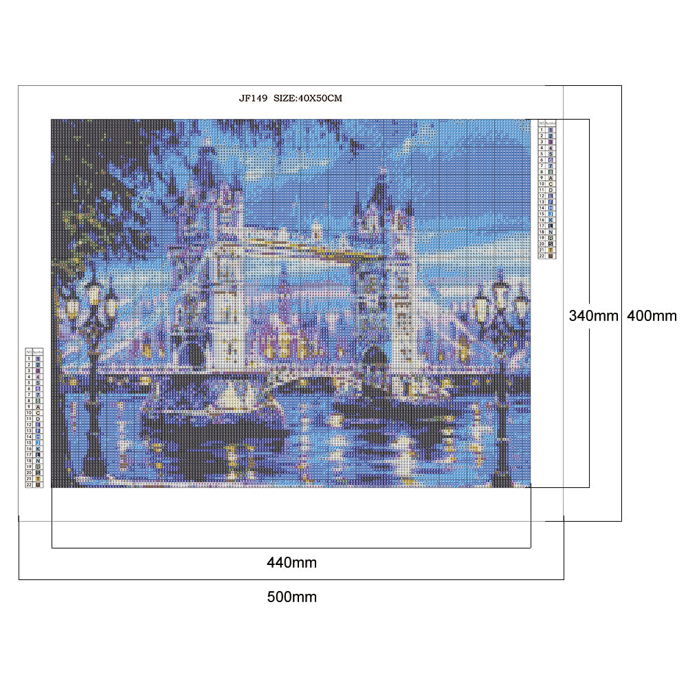 Bridge - Full Square Drill Diamond Painting 50*40CM