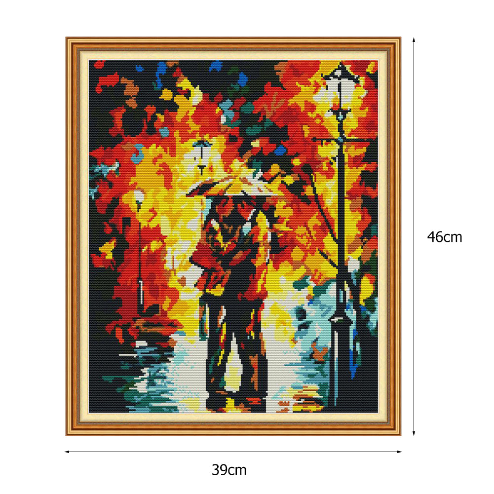 Night View - 14CT Stamped Cross 39*46CM