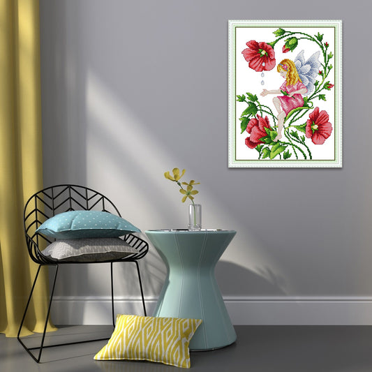 Butterfly Fairy - 14CT Stamped Cross Stitch 27*34CM