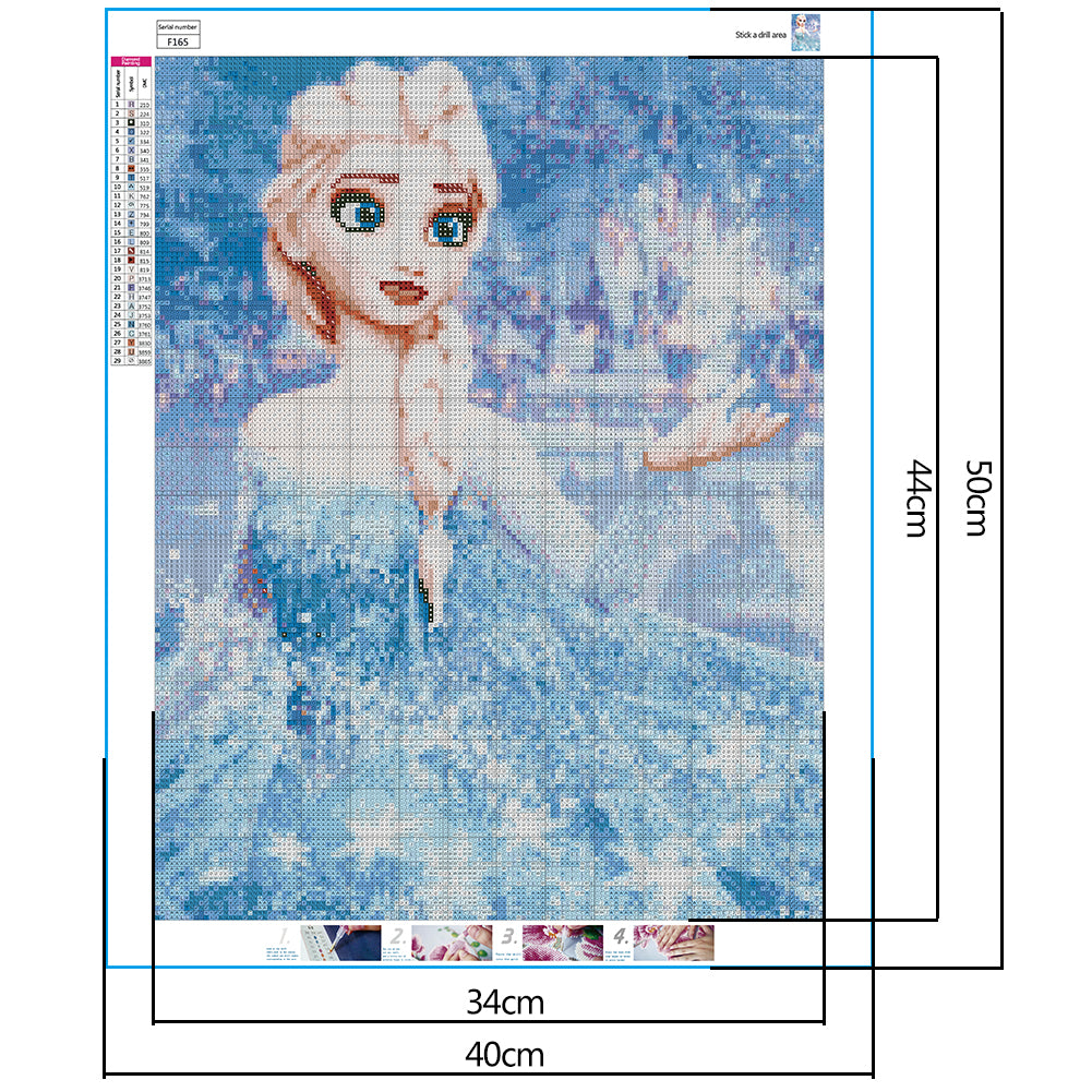 Snow Princess - Full Square Drill Diamond Painting 40*50CM