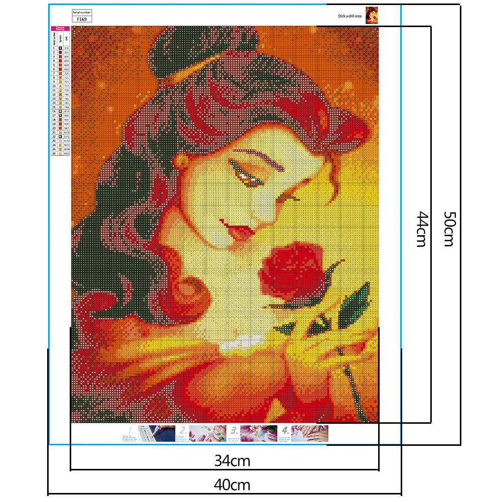Rose Princess - Full Square Drill Diamond Painting 40*50CM