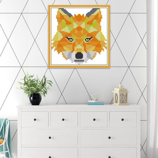 Fox - 14CT Stamped Cross Stitch 15*15CM