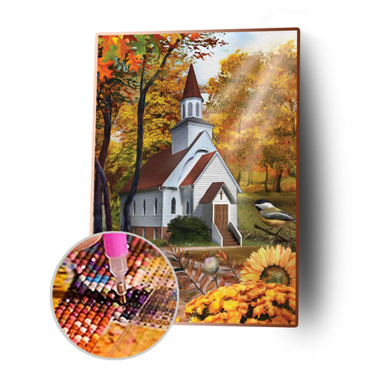 House Forest - Full Round Drill Diamond Painting 30*40CM