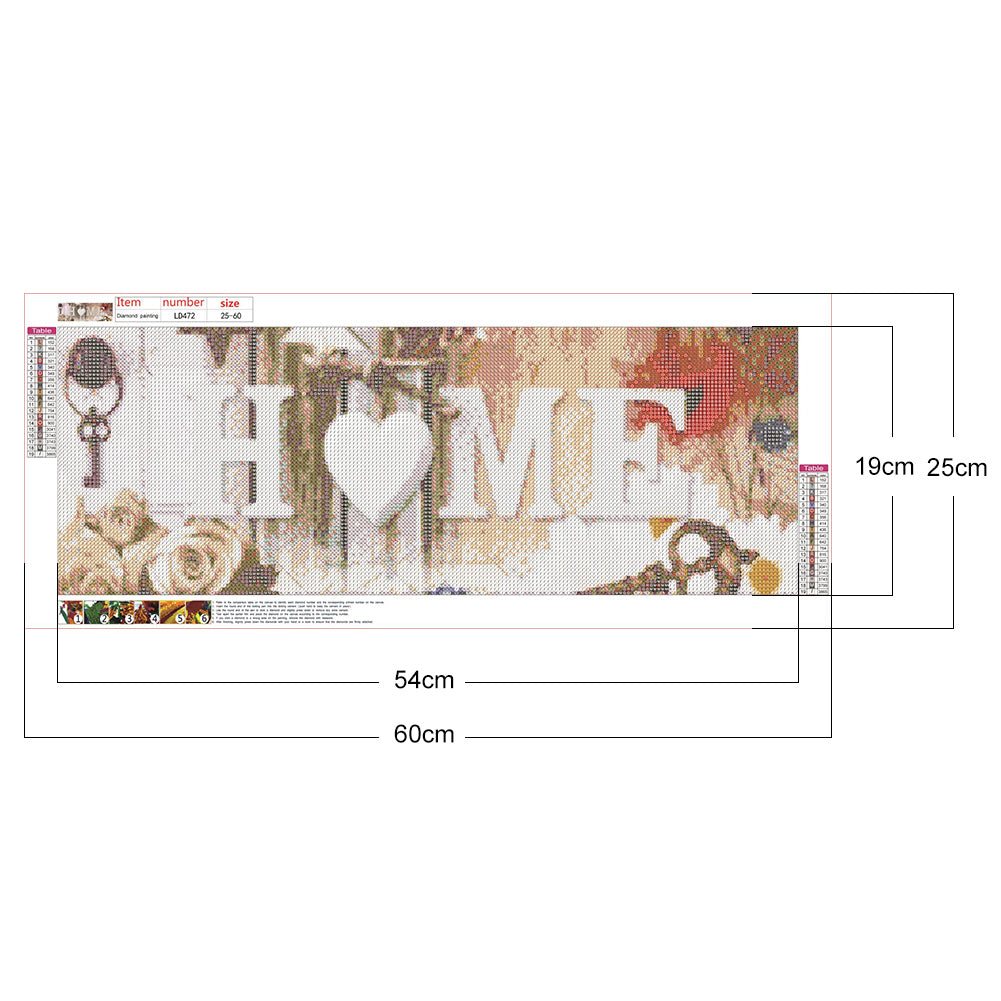 Home - Full Round Drill Diamond Painting 60*25CM