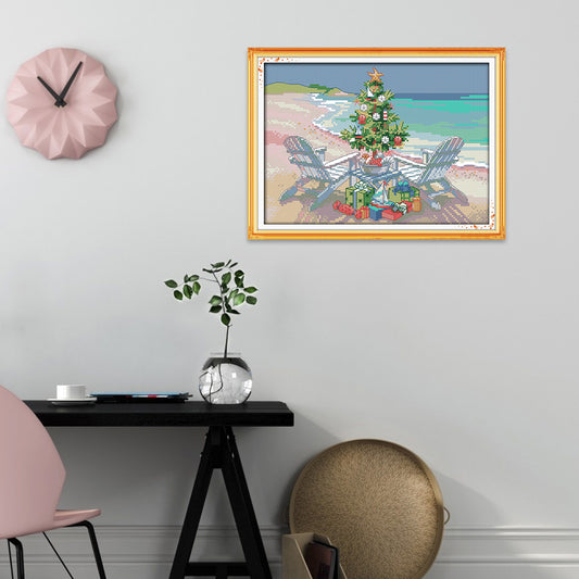 Christmas Tree - 14CT Stamped Cross Stitch 30*21CM